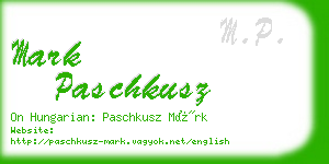 mark paschkusz business card